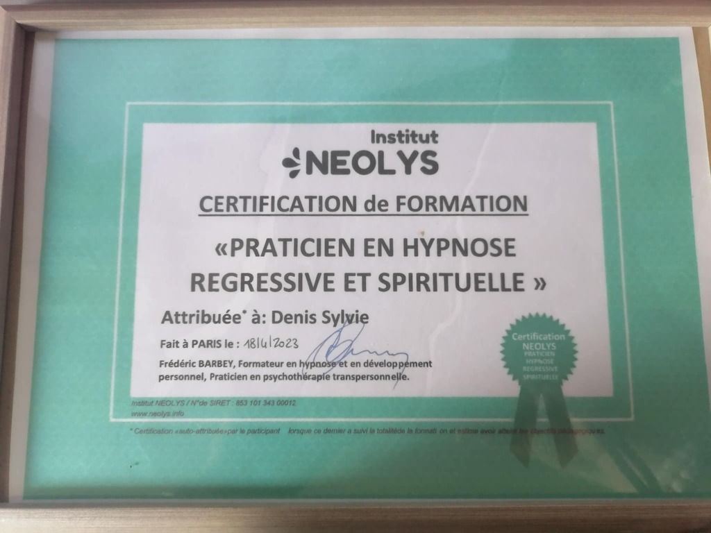 photo diplome Sylvie Harmonie