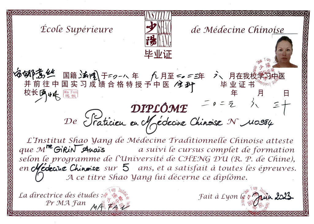 photo diplome Anaïs Girin MTC