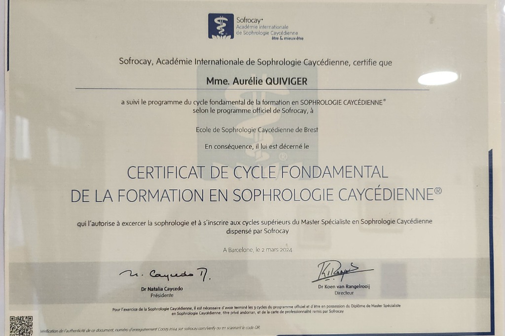 photo diplome Aurelie Quiviger 