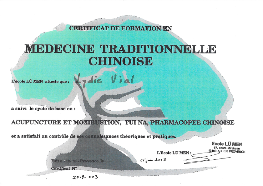 photo diplome Lydie VIAL