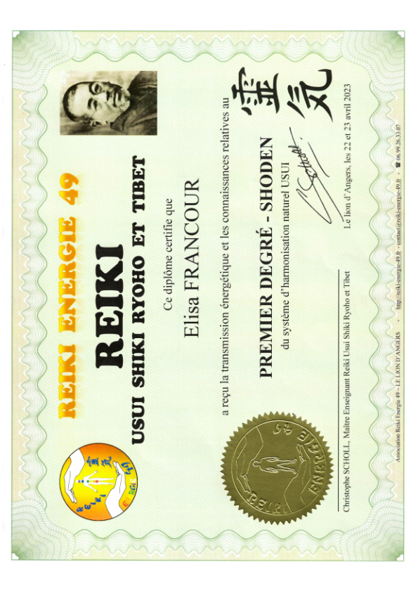 photo diplome Elisa Francour