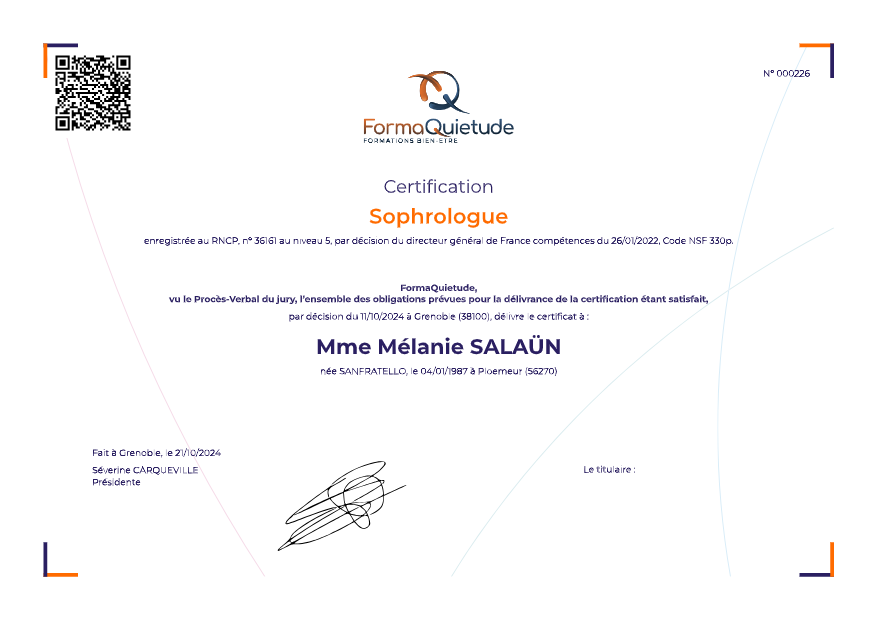 photo diplome Mélanie SALAÜN