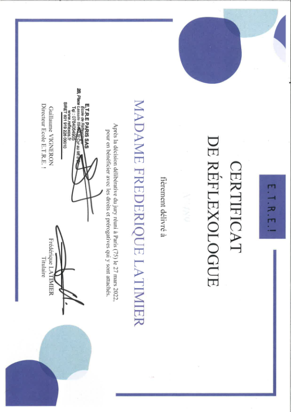photo diplome Frédérique LATIMIER