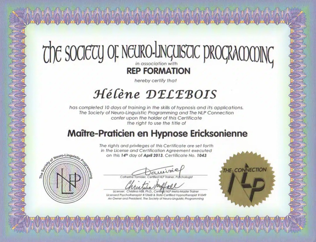 photo diplome Hélène Delebois