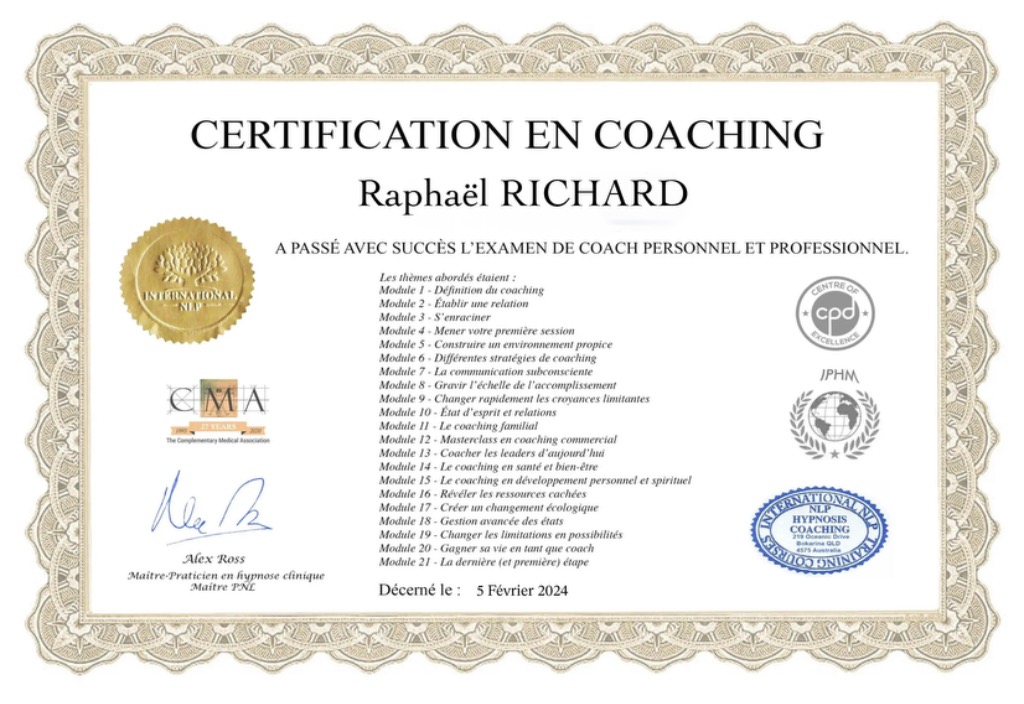 photo diplome Raphael Richard
