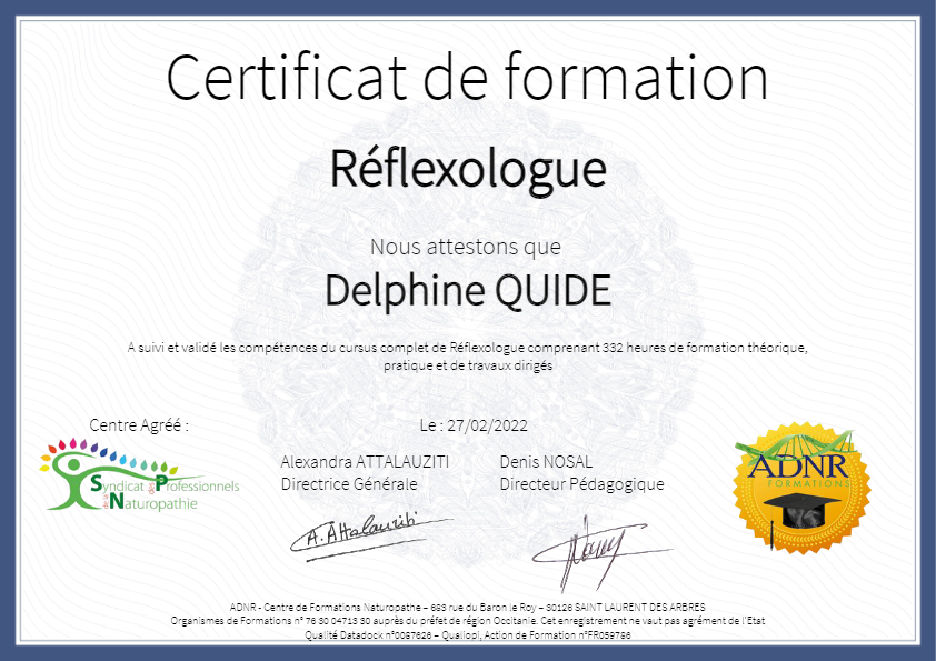 photo diplome Delphine Quide