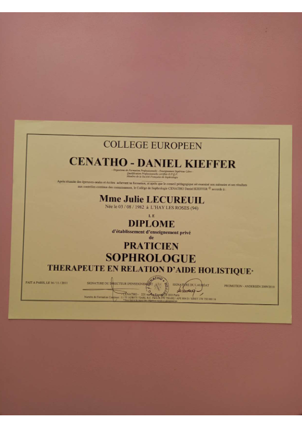 photo diplome Julie Lécureuil