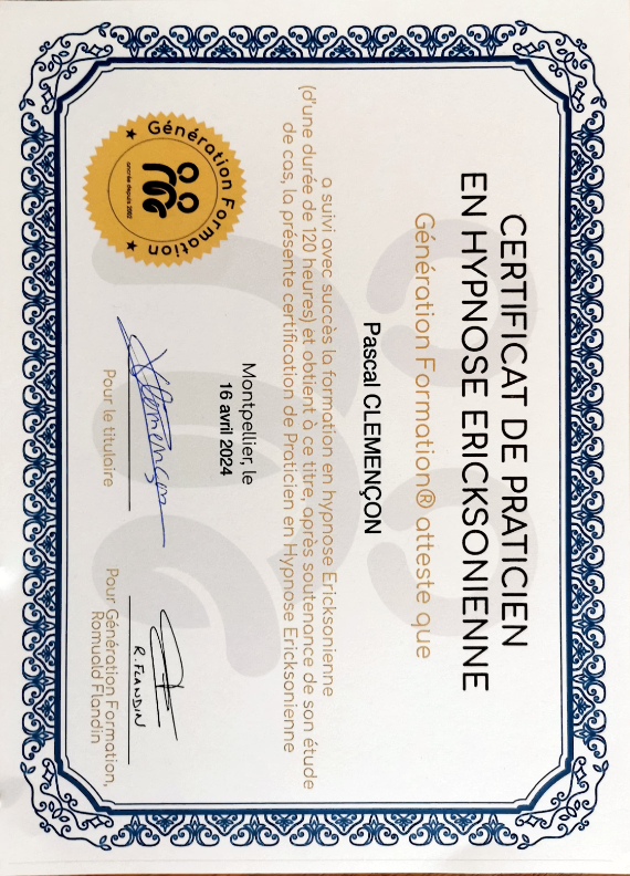 photo diplome Pascal Clémençon