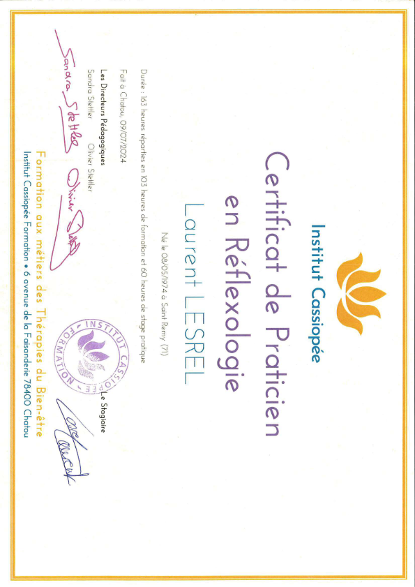 photo diplome LAURENT LESREL 