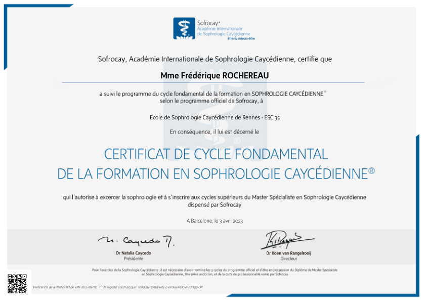 photo diplome Frederique ROCHEREAU