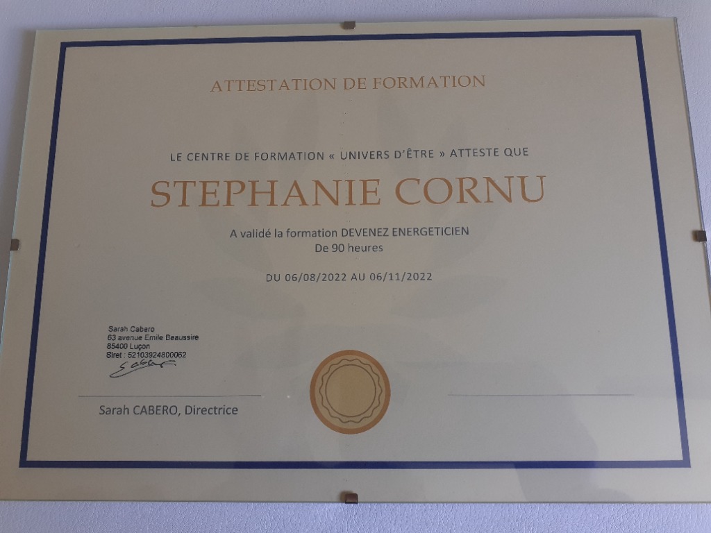photo diplome Stéphanie Cornu