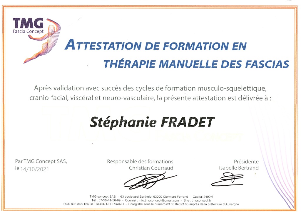 photo diplome Stéphanie FRADET
