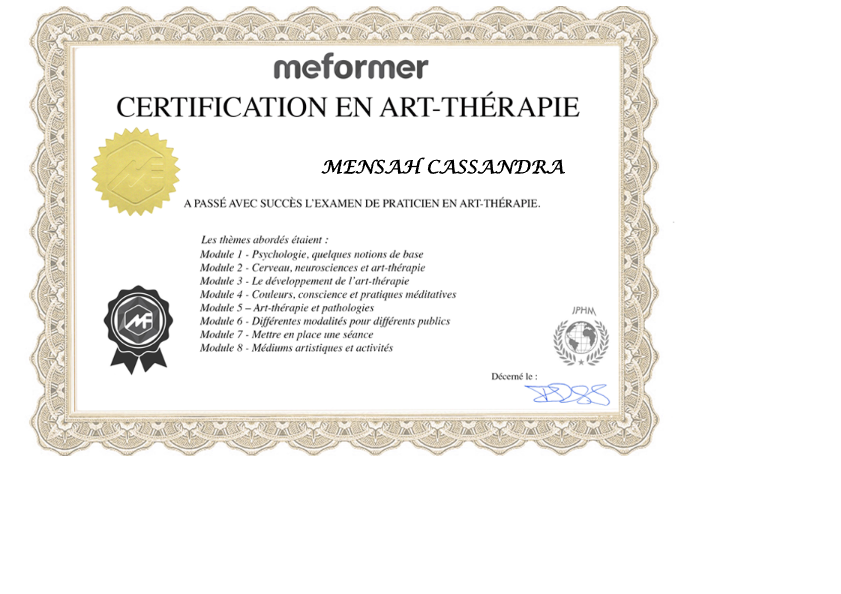 photo diplome Cassandra Mensah