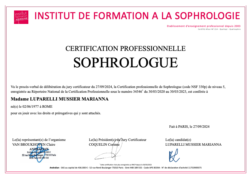 photo diplome Marianna Luparelli