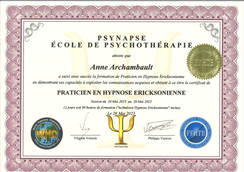 photo diplome Anne PRODHOMME