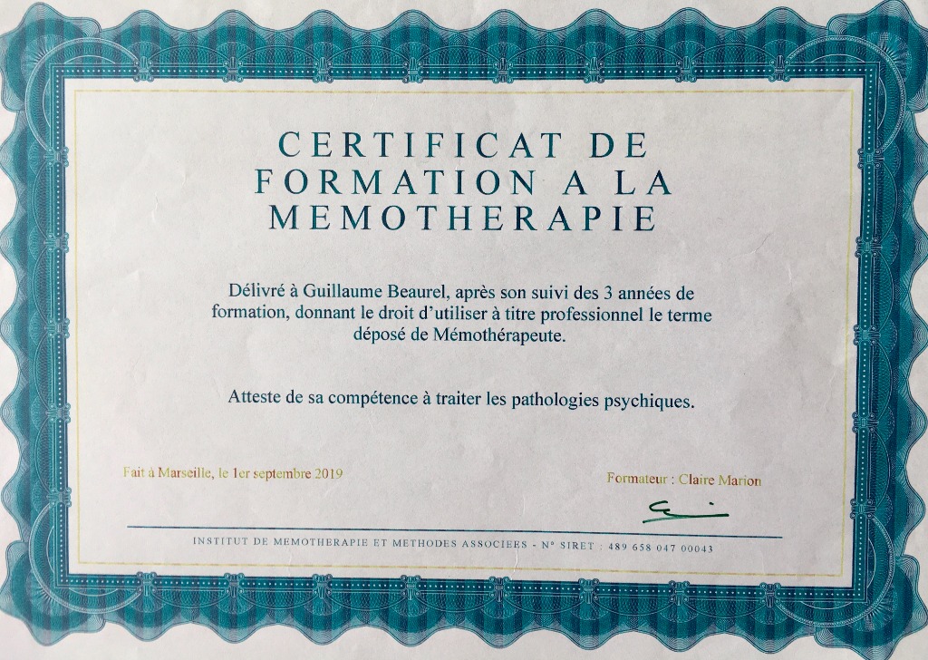 photo diplome Guillaume Beaurel