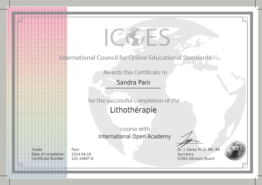 photo diplome Sandra PANI