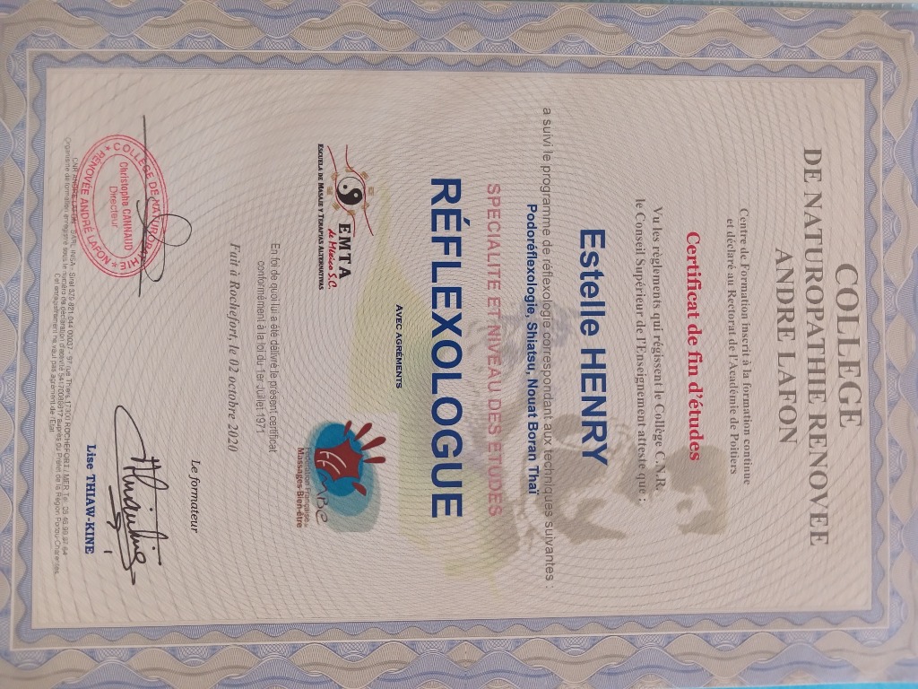 photo diplome Zen'it Institut 