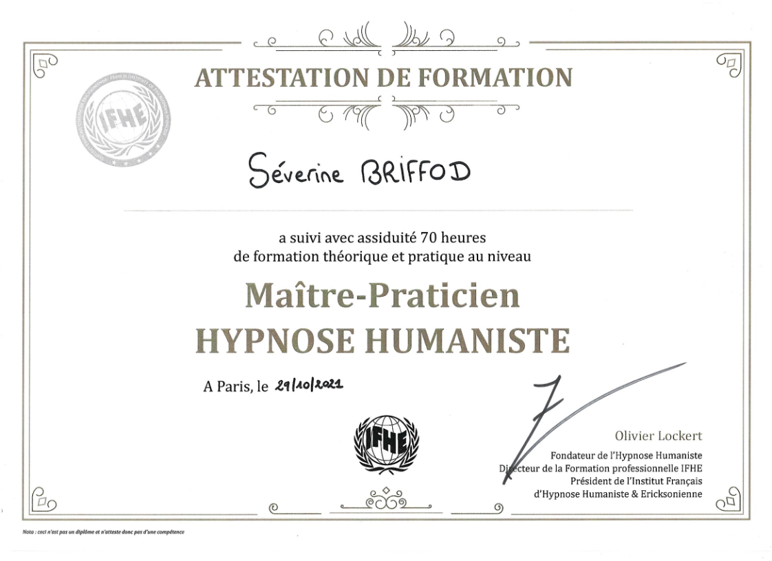 photo diplome Séverine Briffod