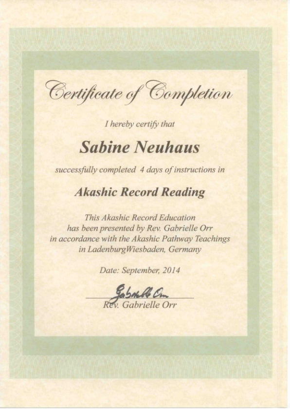 photo diplome Sabine Neuhaus