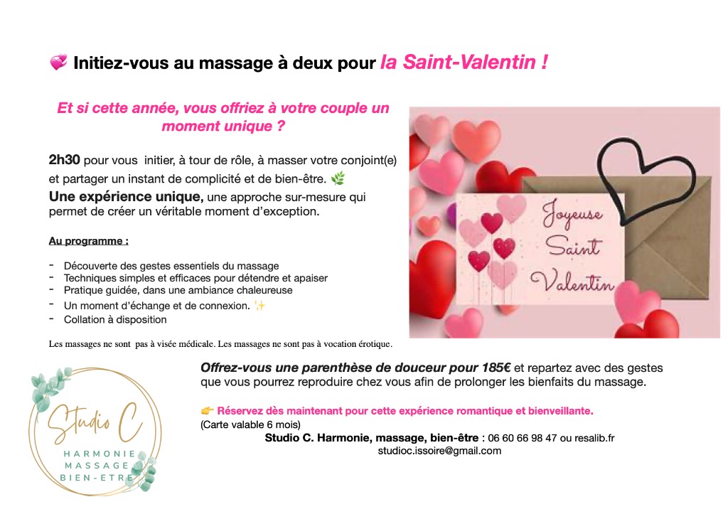 photo diplome Studio C. Harmonie, massage, bien-être.