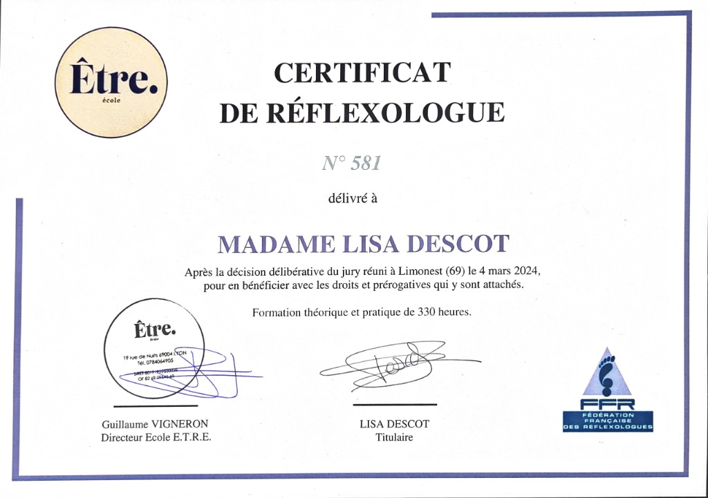 photo diplome Lisa Descot