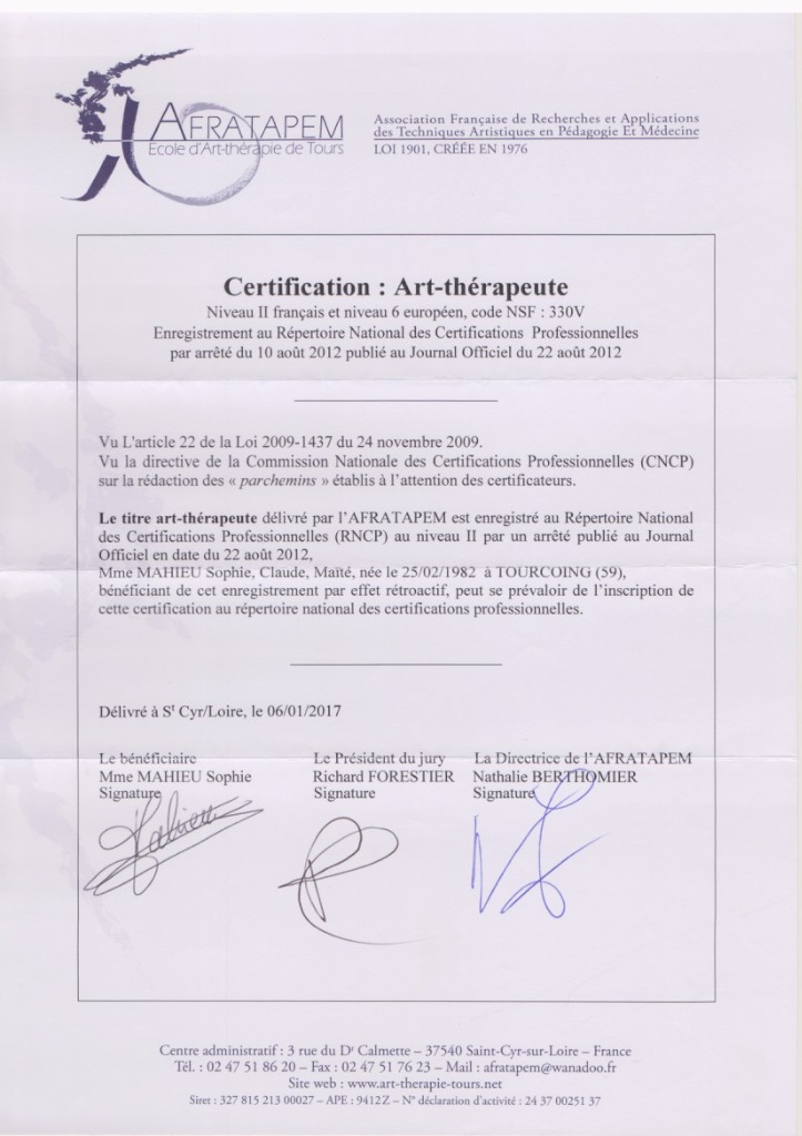 photo diplome Sophie Defives