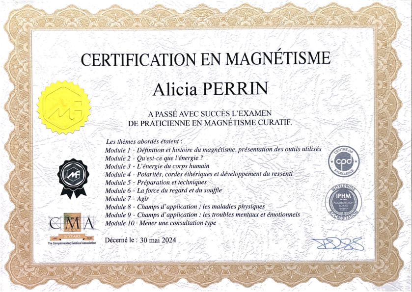 photo diplome Alicia PERRIN