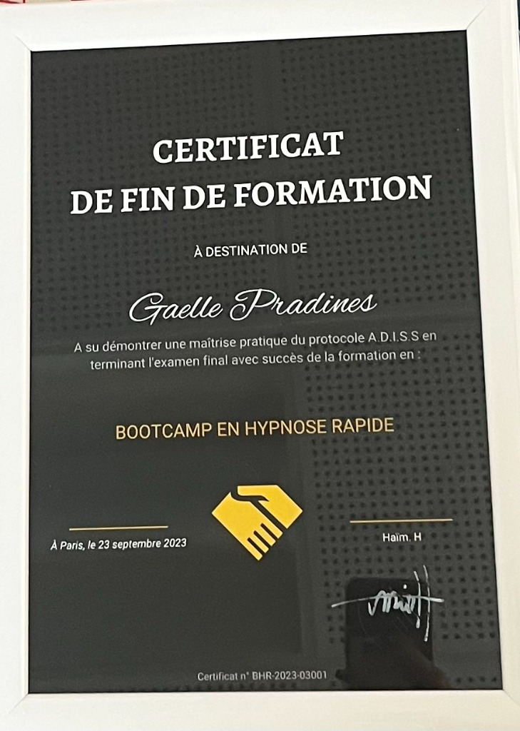 photo diplome Gaëlle PRADINES