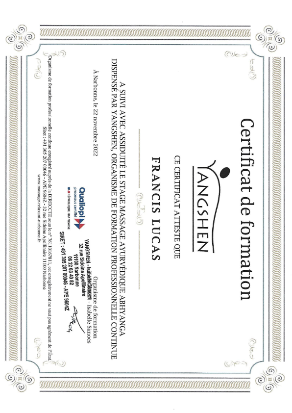 photo diplome Lucas Francis 