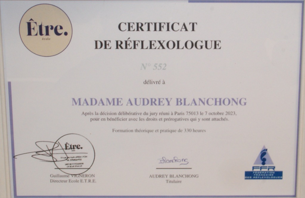 photo diplome Audrey blanchong