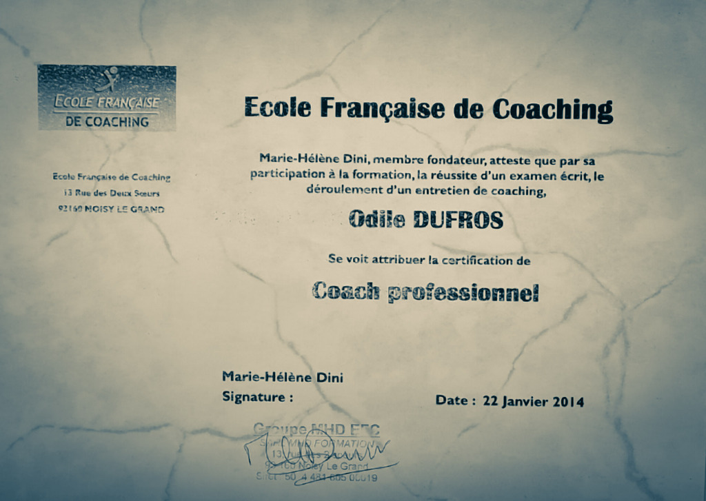 photo diplome Odile DUFROS