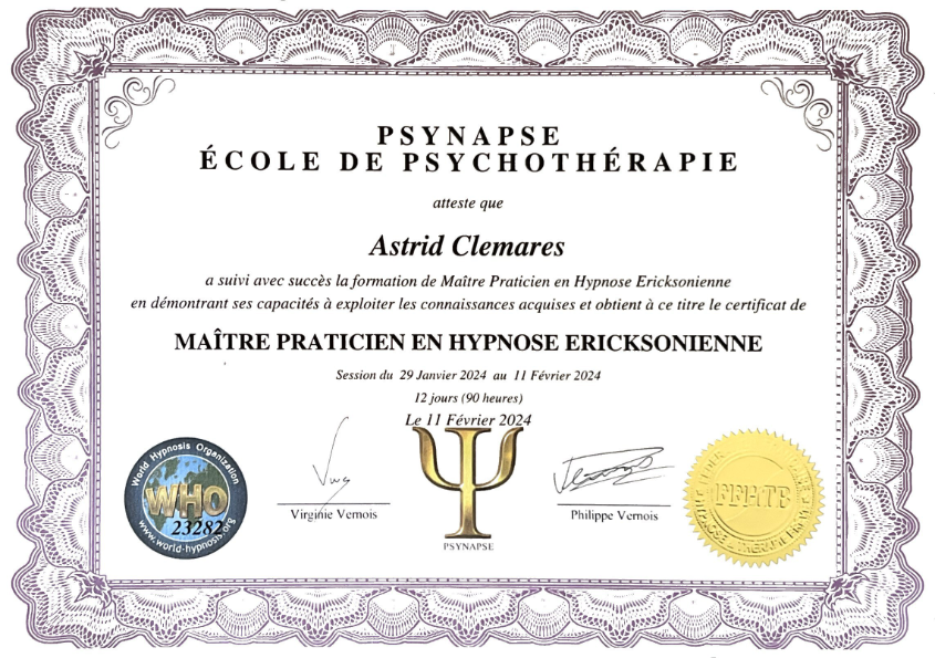 photo diplome Astrid Clémares