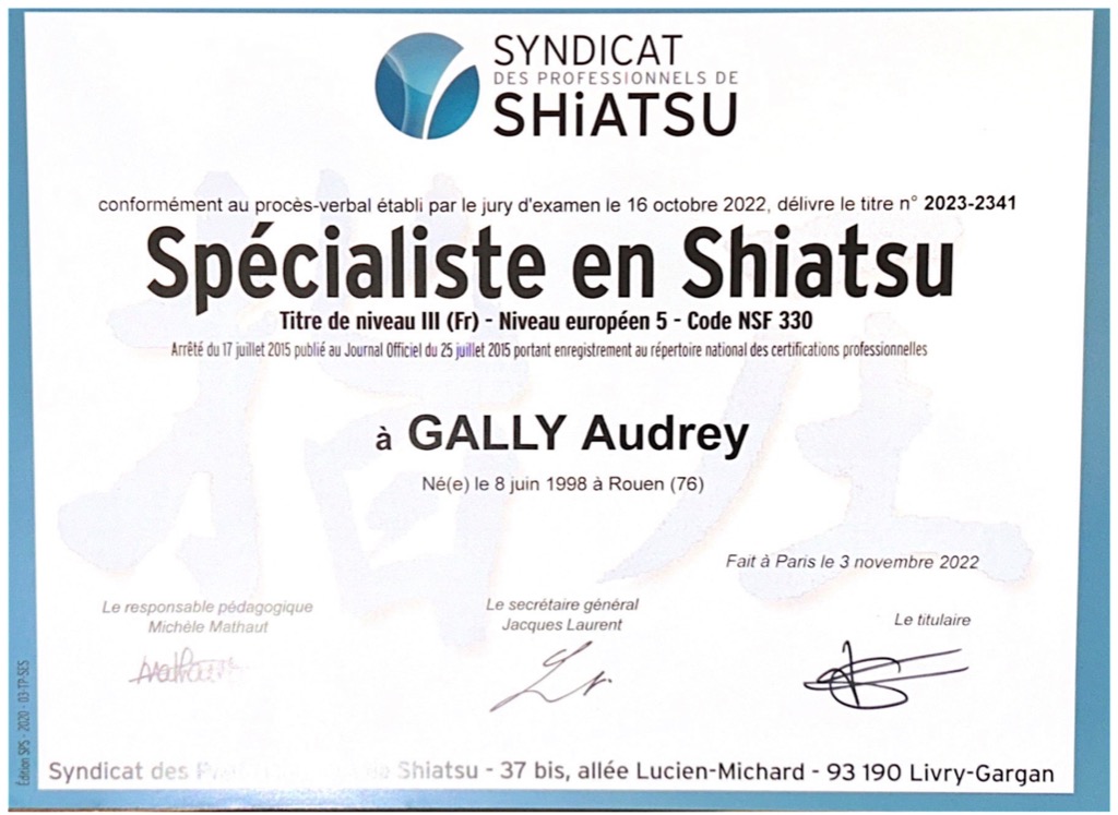 photo diplome Audrey GALLY