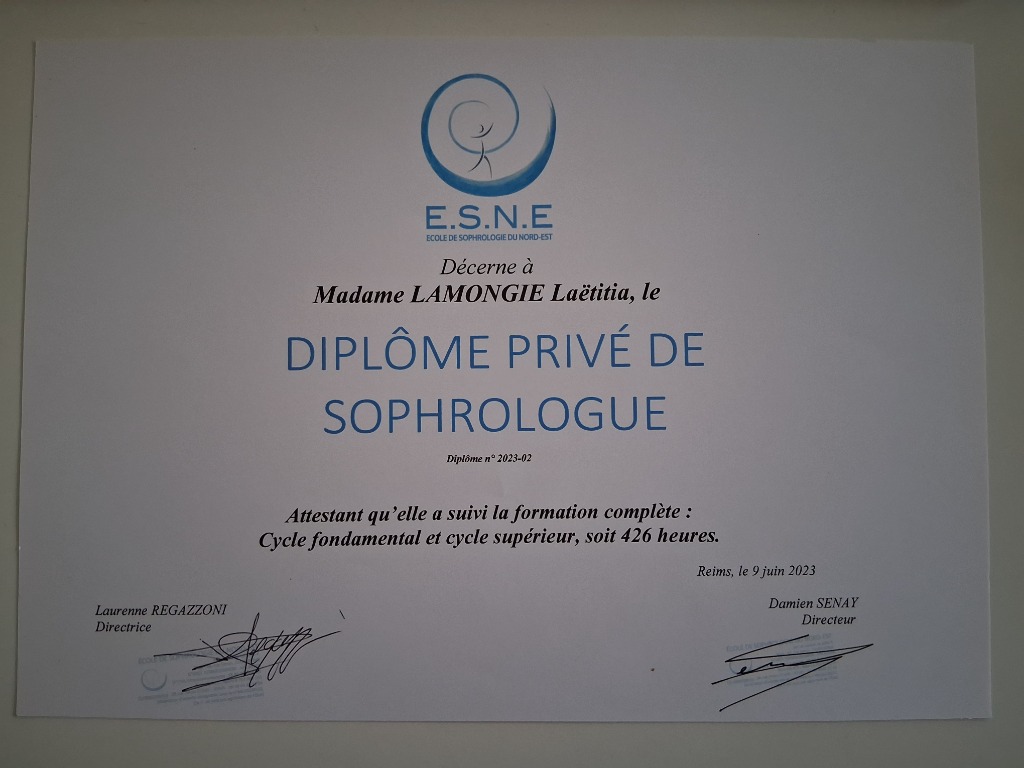 photo diplome Laetitia Lamongie