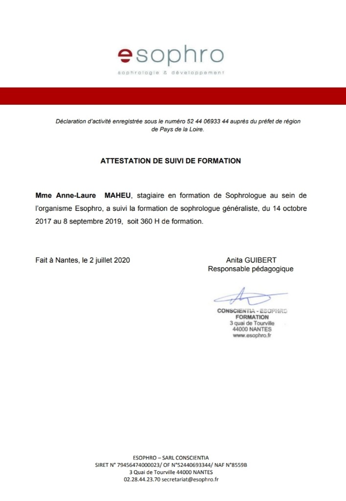 photo diplome MAHEU Anne-Laure