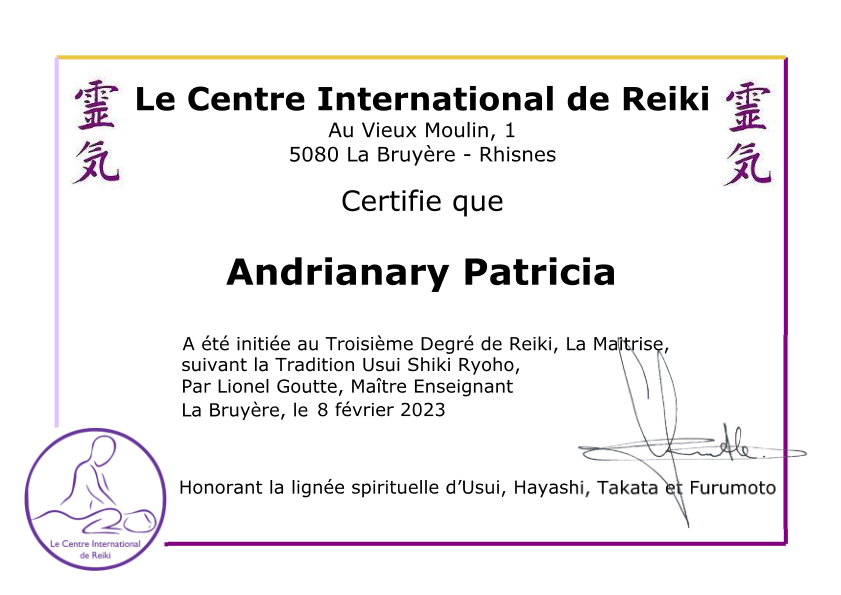 photo diplome Patricia Andrianary 