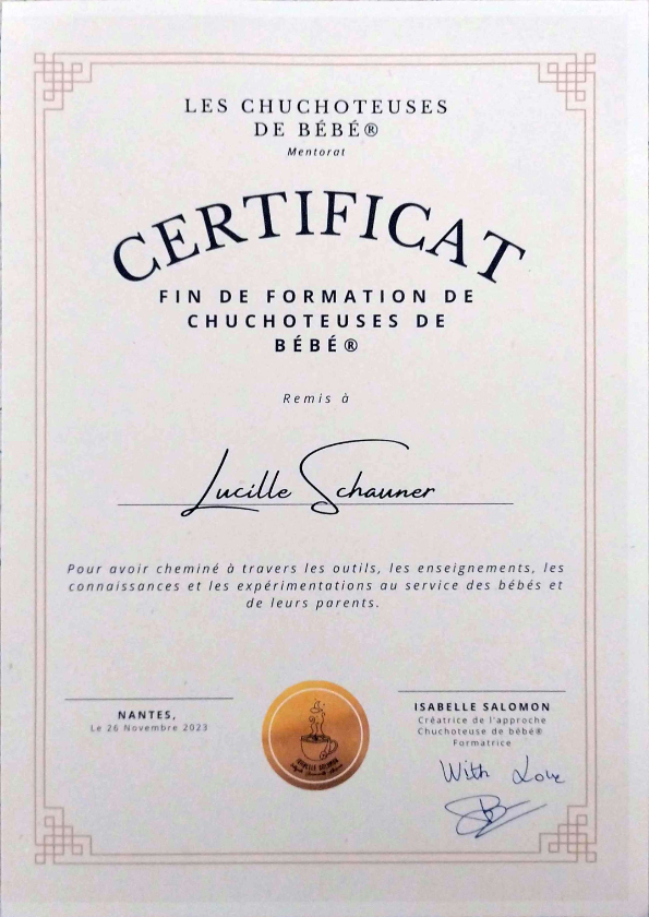 photo diplome Lucile Schauner