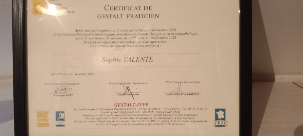 photo diplome Sophie Valente