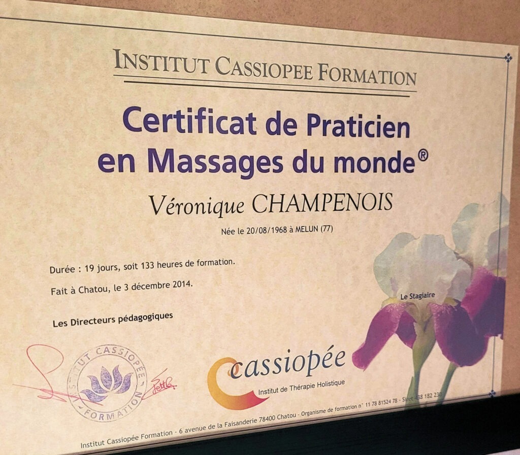 photo diplome Véronique CHAMPENOIS
