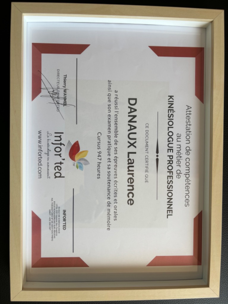 photo diplome Laurence Danaux