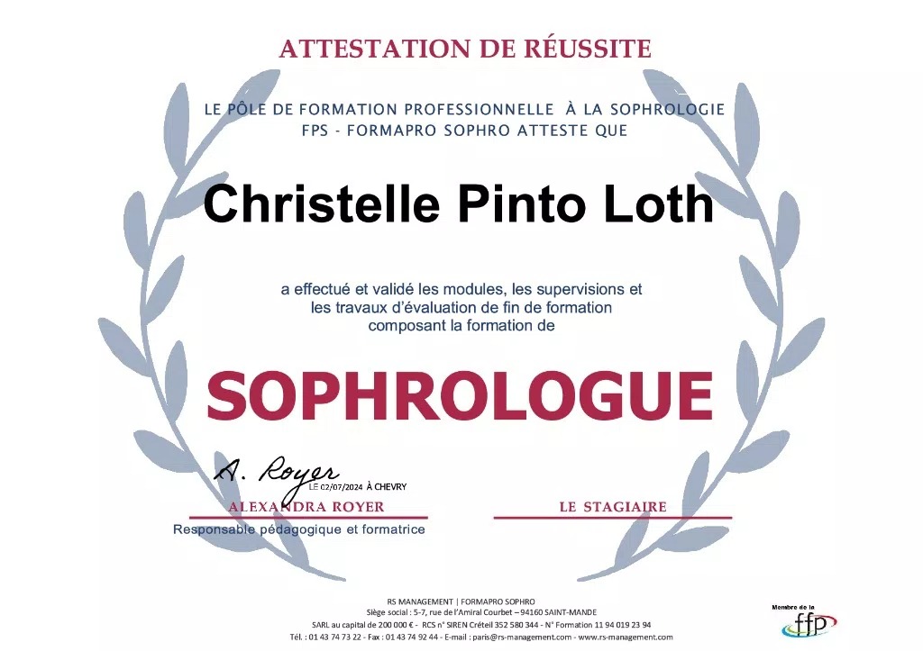 photo diplome Christelle LOTH