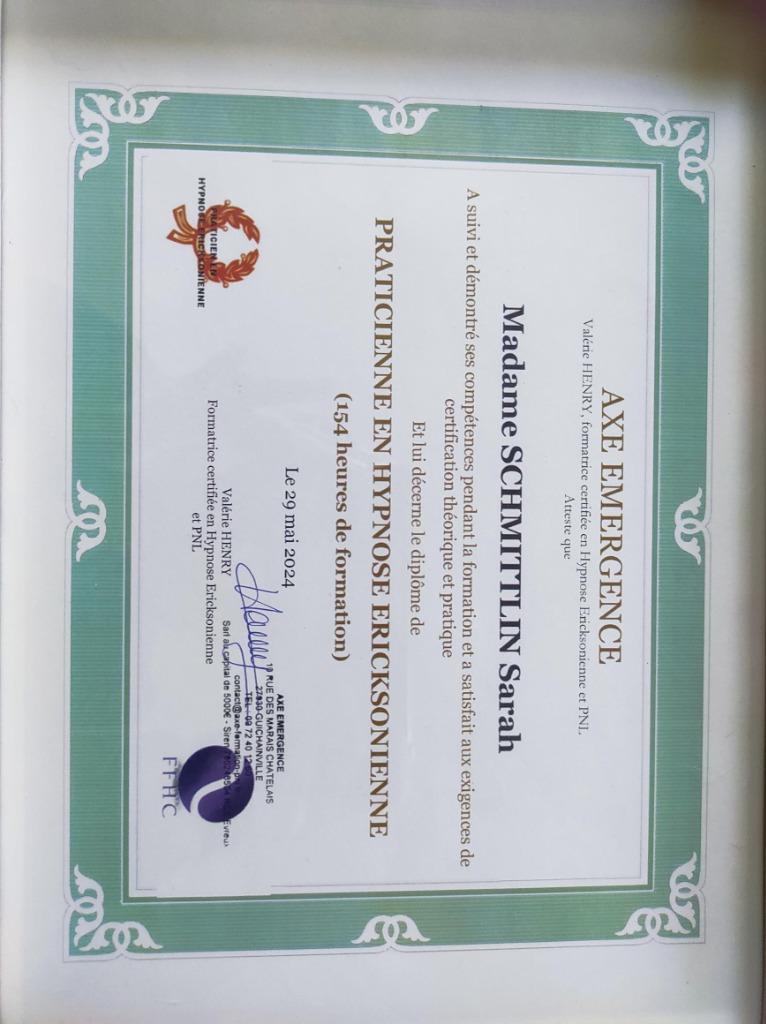 photo diplome Sarah Schmittlin