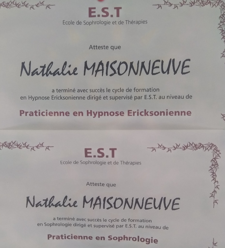 photo diplome Nathalie Maisonneuve