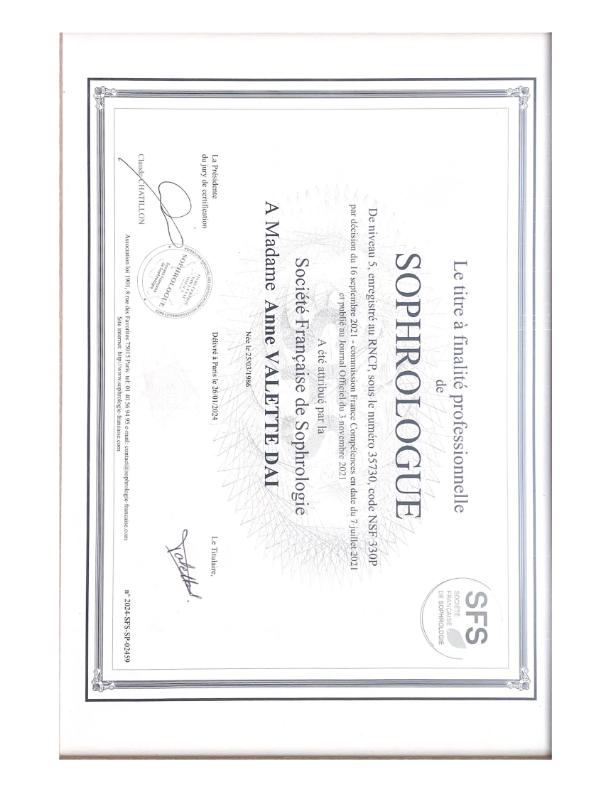photo diplome Anne Valette Dai