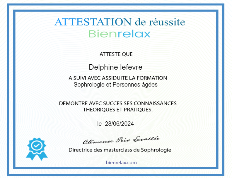 photo diplome Delphine Lefevre 