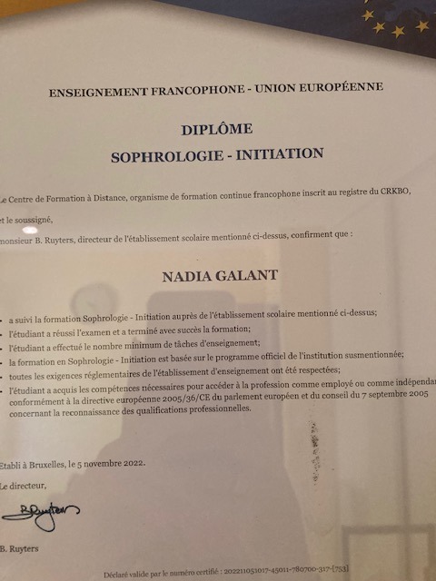 photo diplome Nadia Galant
