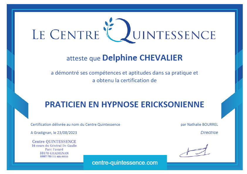 photo diplome Delphine Chevalier