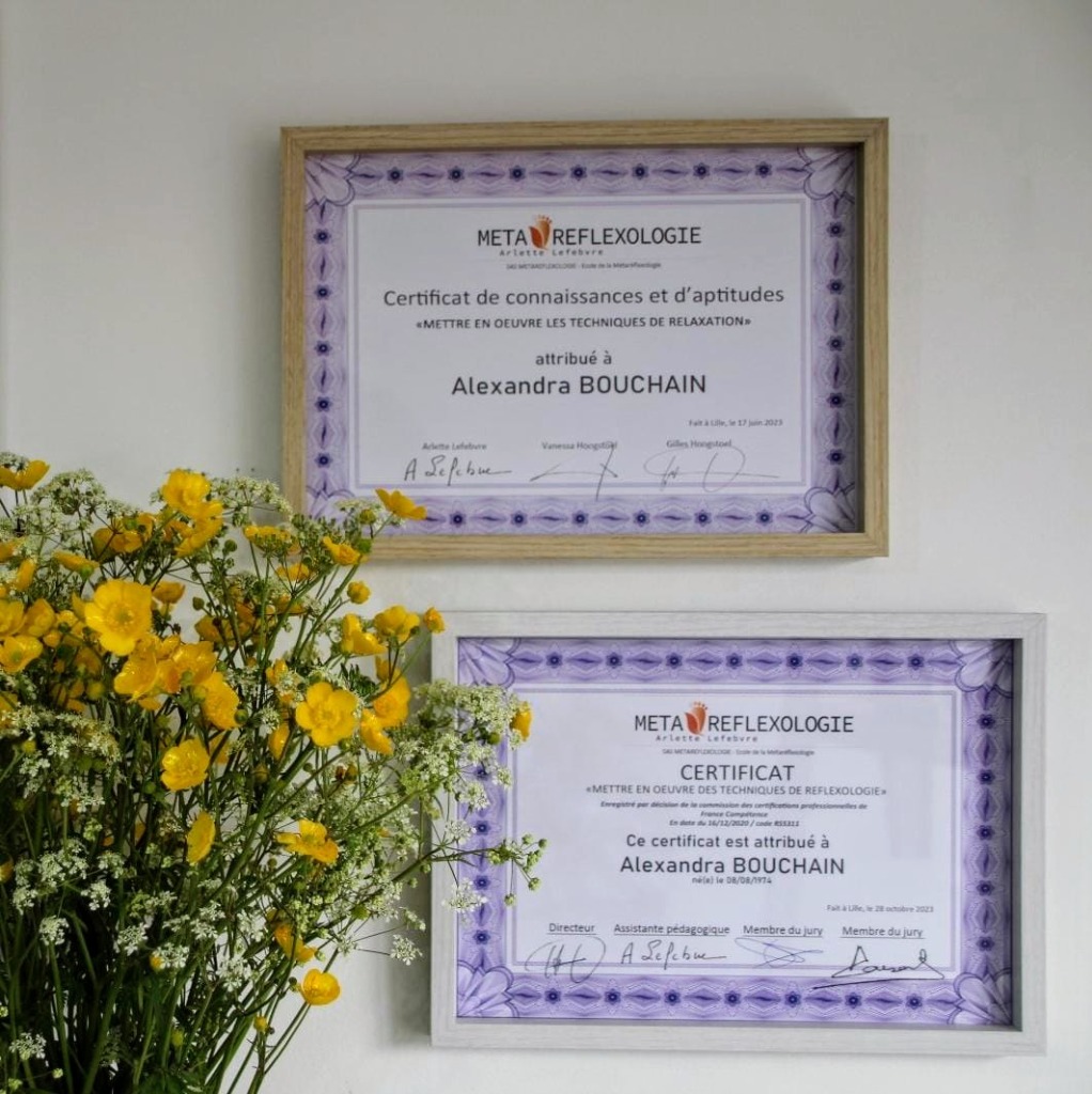 photo diplome Alexandra BOUCHAIN - Arborescence Corporelle