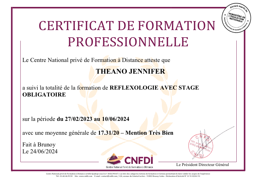 photo diplome Theano Jennifer 